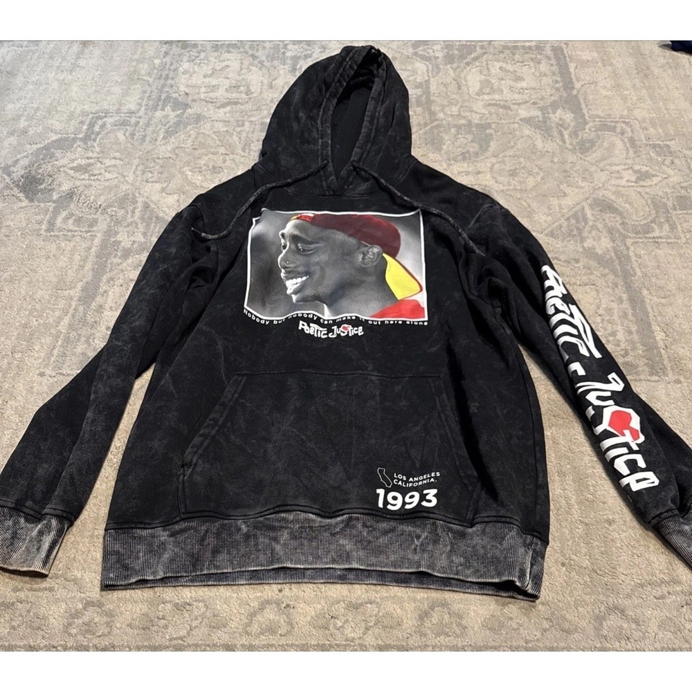Chemistry Tupac Poetic Justice  Movie Hoodie Pullover Sz Large‎ Black Pullover
